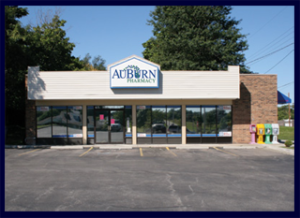 Pictured is rock The AuBurn Pharmacy in Louisburg Kansas.